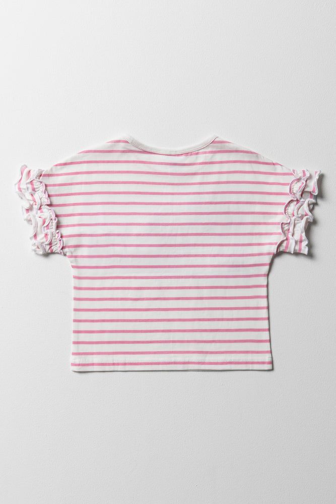 Stripe T-Shirt Pink And White (3)