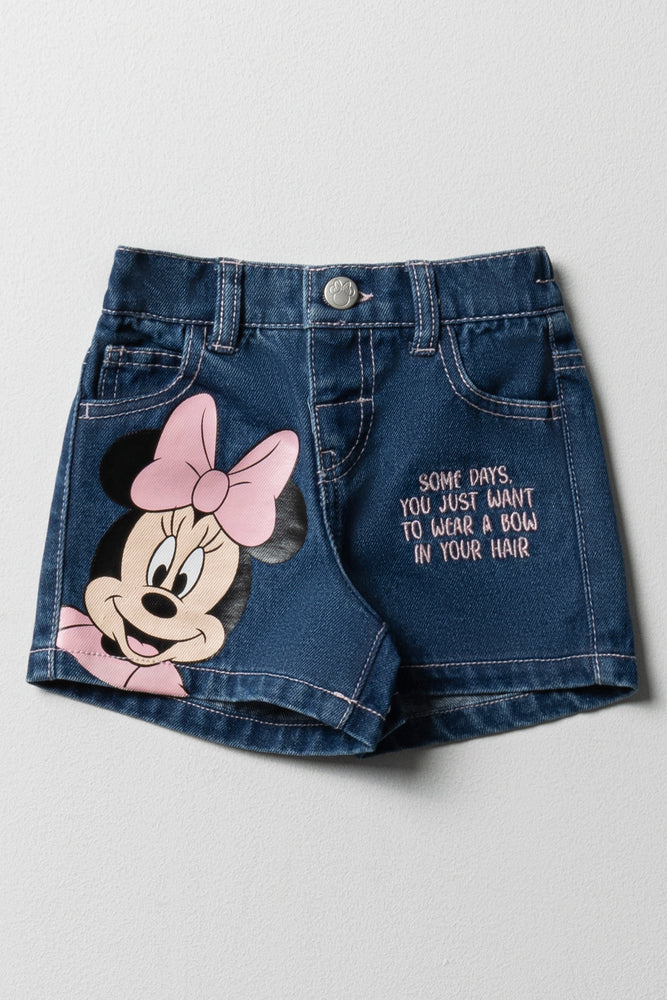Minnie Mouse Denim Shorts Blue