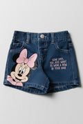 Minnie Mouse Denim Shorts Blue