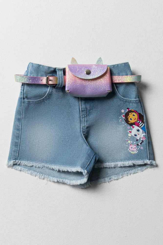 Gabby's Dollhouse Denim Shorts Light Wash