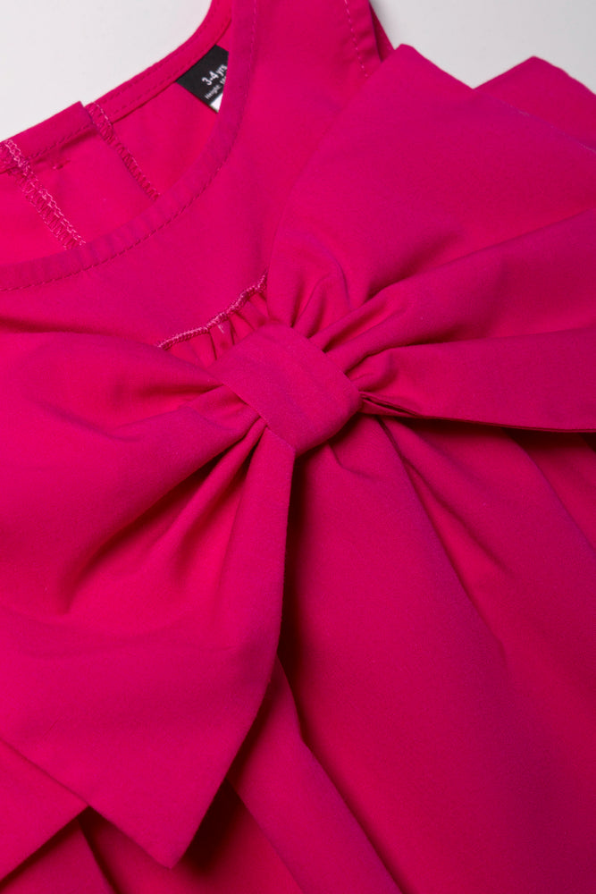 A-Line Bow Dress Pink