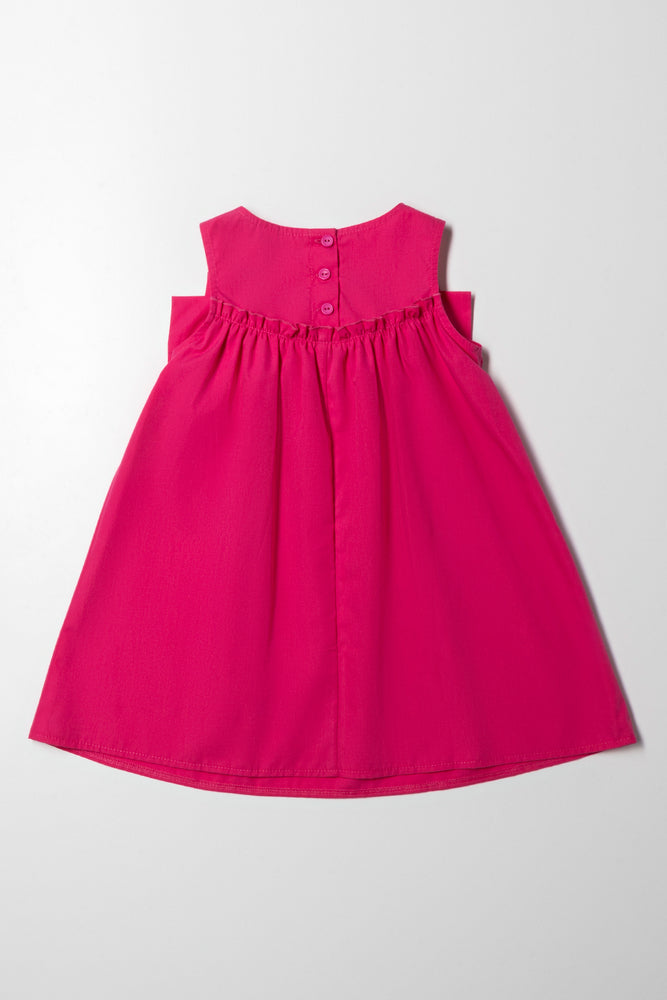 A-Line Bow Dress Pink (3)