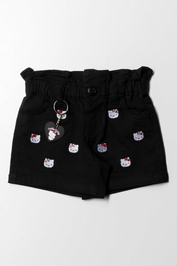 Hello Kitty Denim Shorts Black