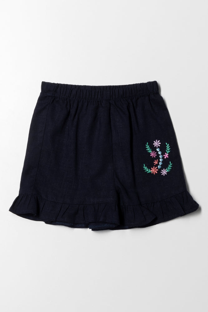 Frill Shorts Navy
