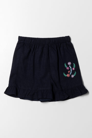 Frill Shorts Navy