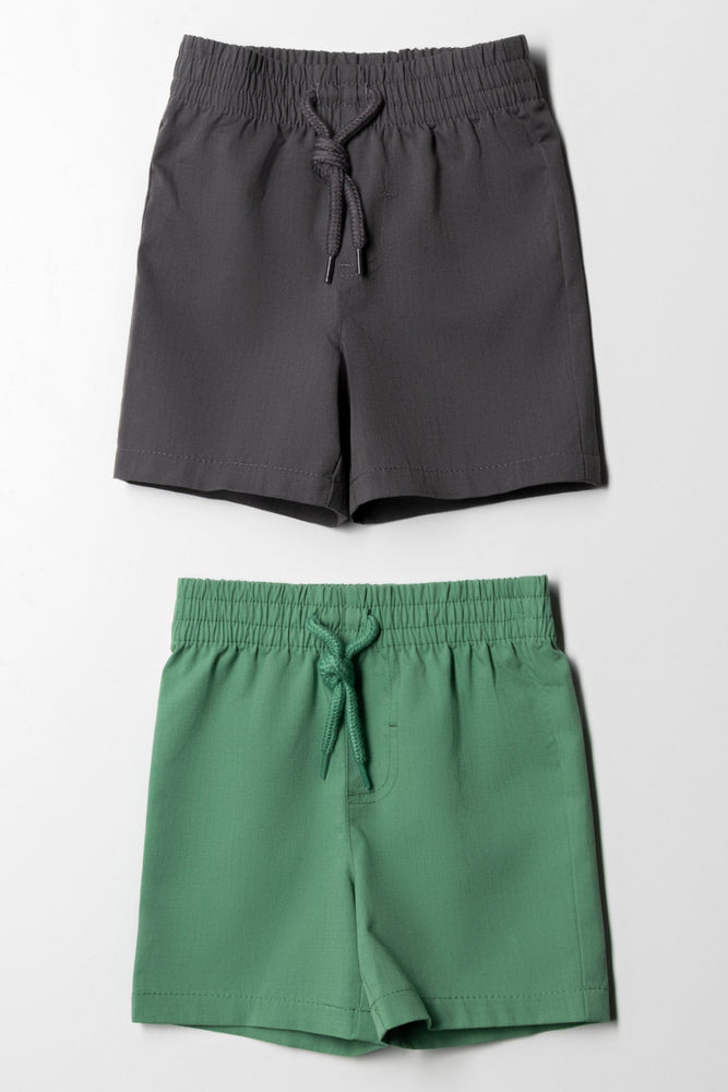 2 Pack Shorts Grey & Fatigue