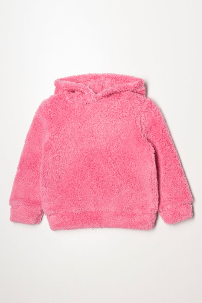 Sherpa Fleece Hoody Pink