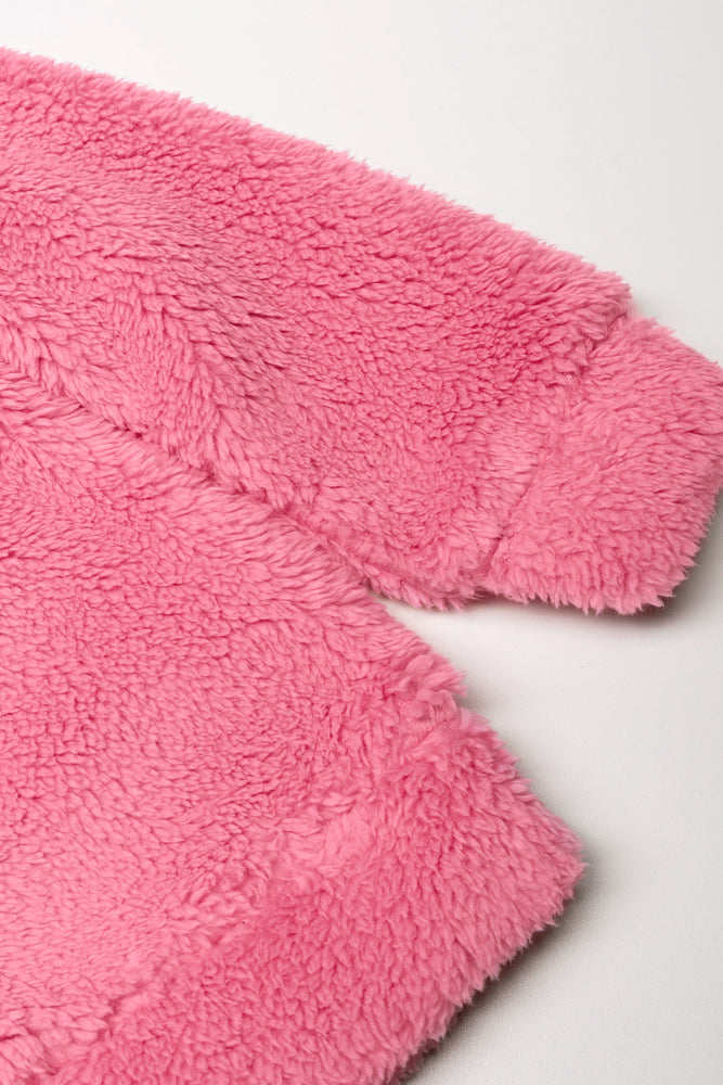 Sherpa Fleece Hoody Pink