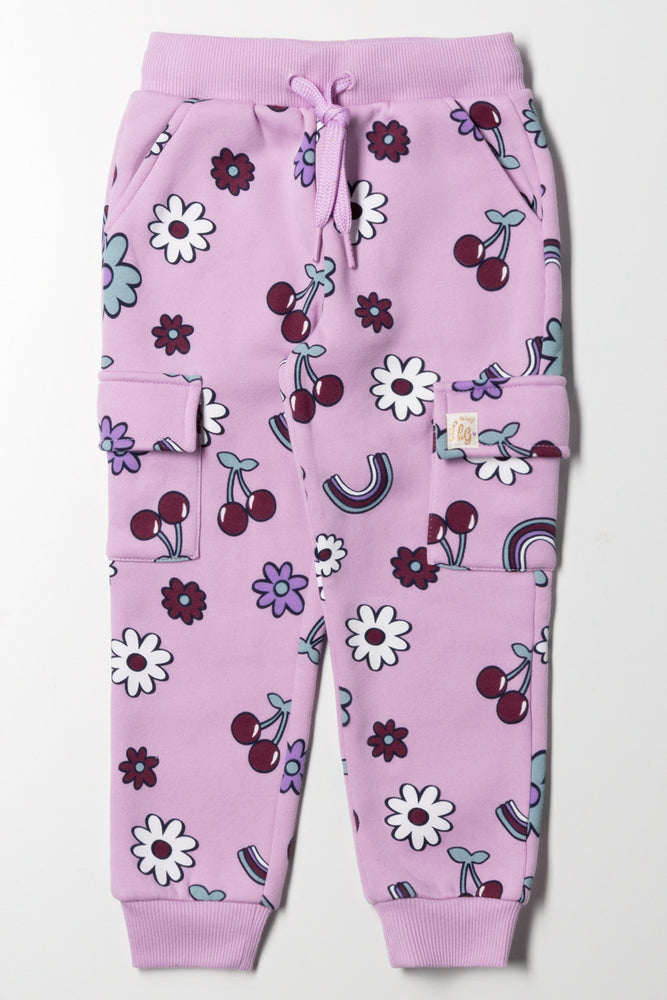 Multi Print Trackpants Lilac
