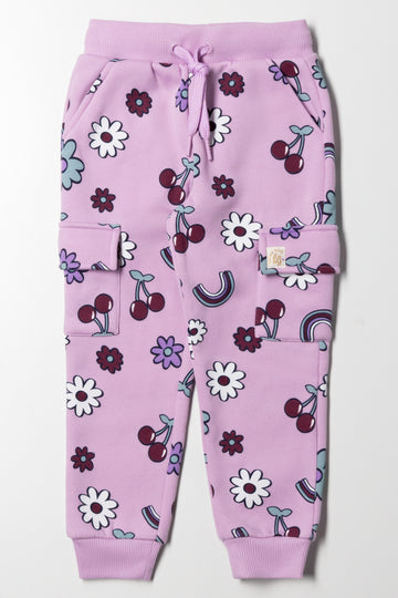 Multi Print Trackpants Lilac