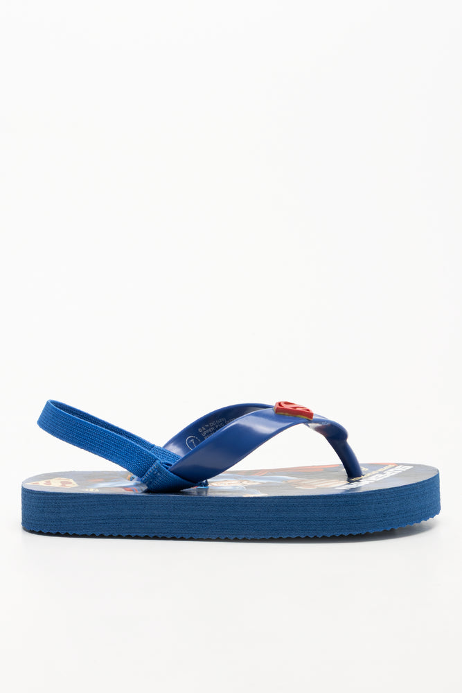 Superman Flip Flops Navy