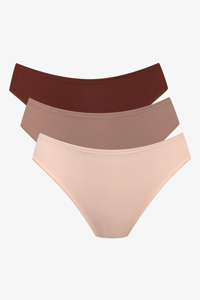 3 Pack Bikini Panties Natural