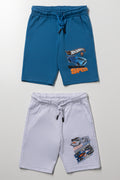 2 Pack Hot Wheels Shorts Blue And Grey