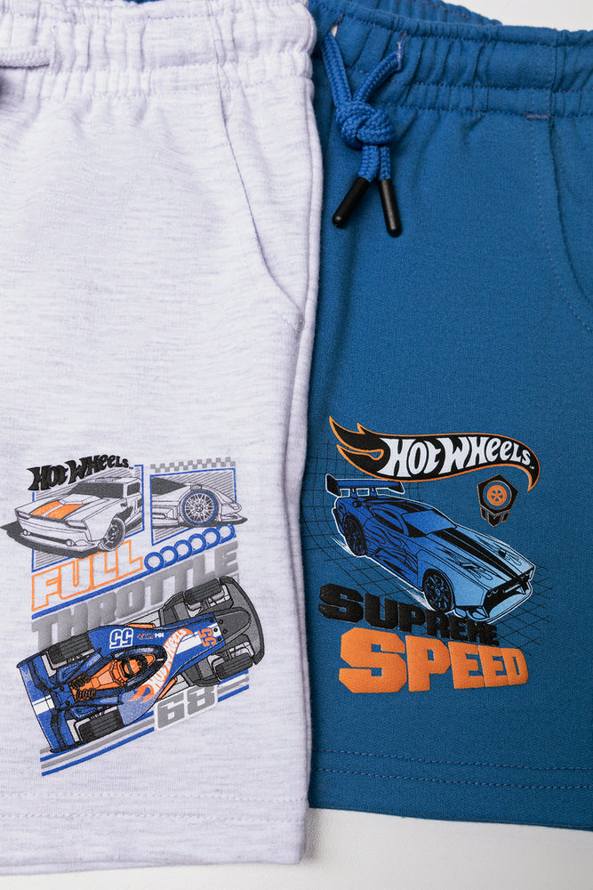 2 Pack Hot Wheels Shorts Blue And Grey (1)
