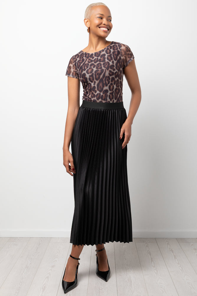 Satin Maxi Pleated Skirt Black | Shorts & Skirts | Ackermans
