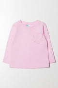 Long Sleeve Pocket T-Shirt Pink