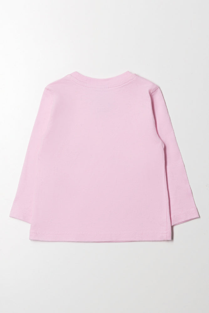 Long Sleeve Pocket T-Shirt Pink (2)