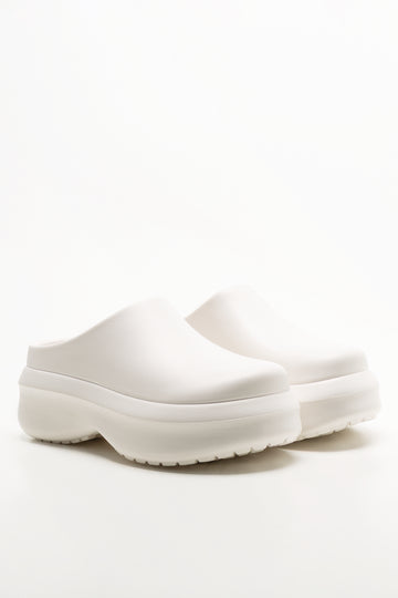 Platform Mule Clogs Cream