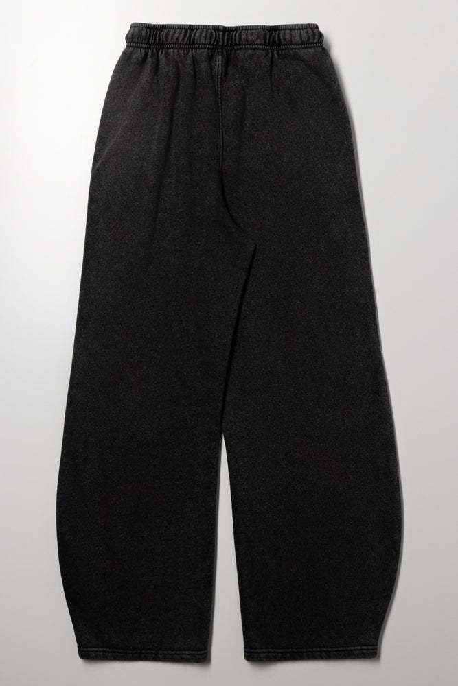 Wide Leg Trackpants Dark Grey (2)