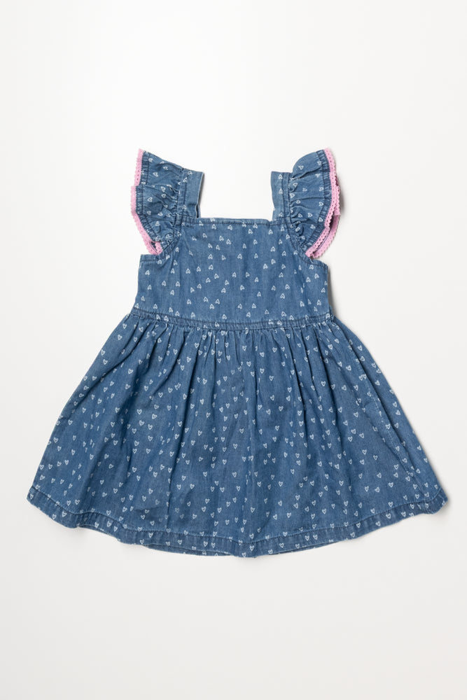 Hearts Denim Dress Blue (2)