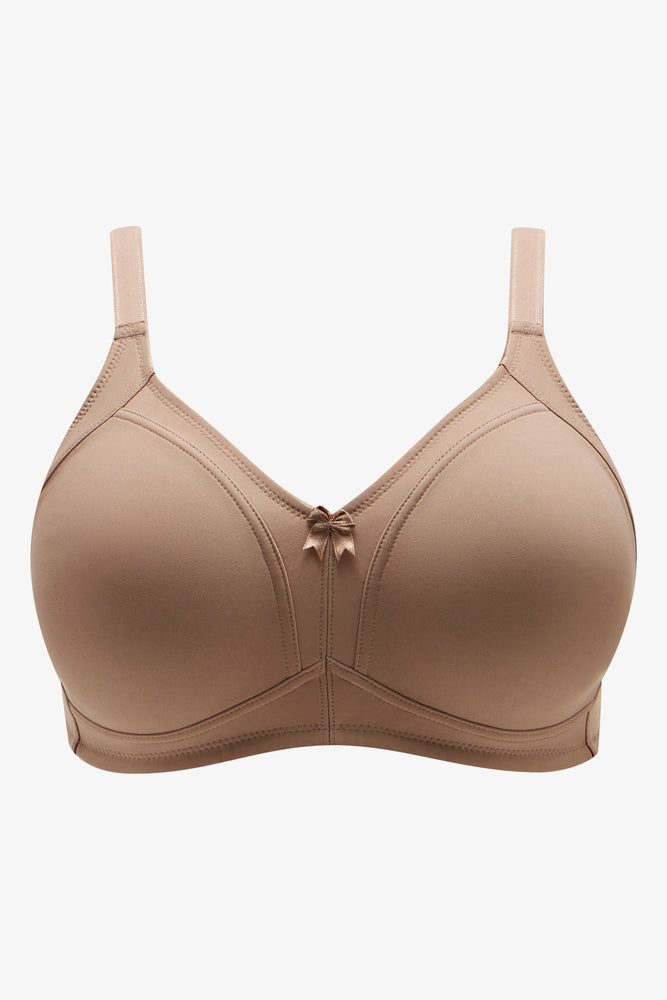 2 Pack Non Padded Wire Free Bras Black And Natural (1)