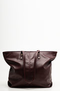 Patent Tote Bag Burgundy