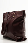 Patent Tote Bag Burgundy (1)