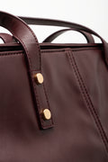 Patent Tote Bag Burgundy (3)