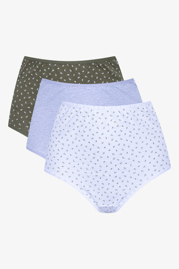 3 Pack Ditsy Floral Briefs Multicolour