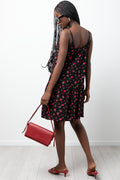 Rose Strappy Dress Black (2)