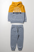 Hooded Tracksuit Grey And Yellow