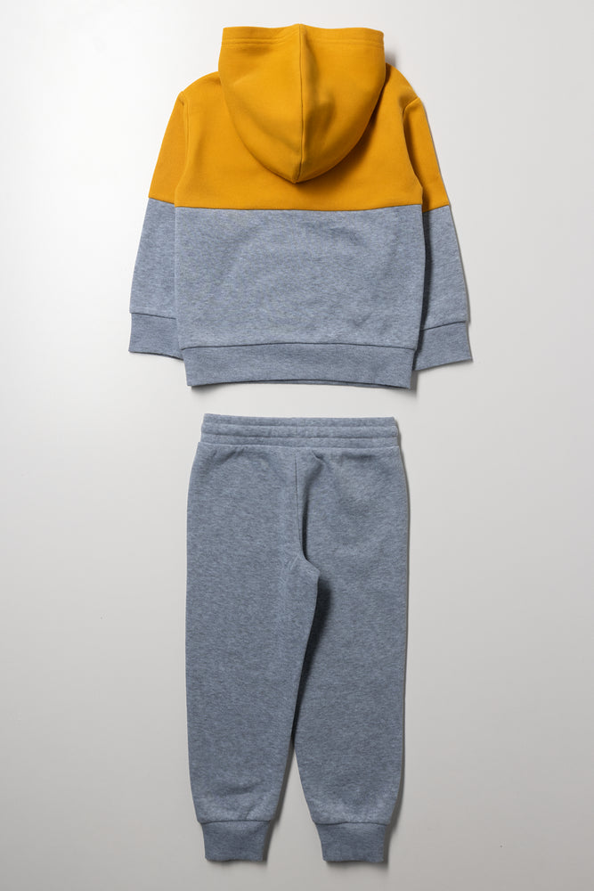 Hooded Tracksuit Grey And Yellow (2)
