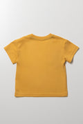 Paws On Wheels Short Sleeve T-Shirt Yellow (2)