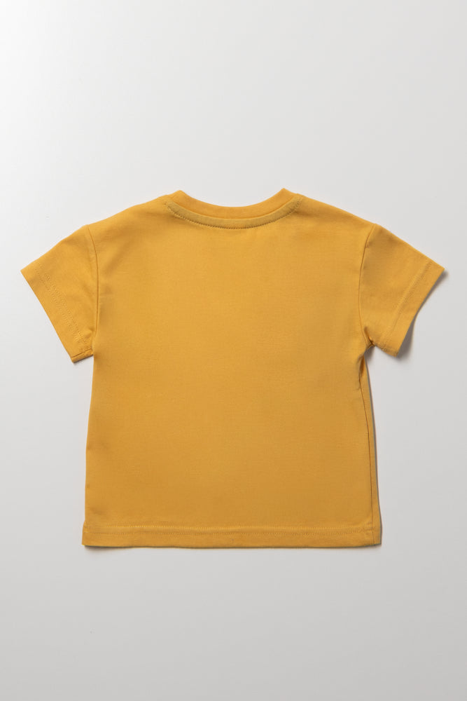 Paws On Wheels Short Sleeve T-Shirt Yellow (2)
