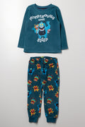 Monster Long Sleeve Pyjama Set Blue