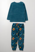 Monster Long Sleeve Pyjama Set Blue (2)