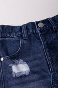 Barrel Leg Denim Jeans Dark Blue (1)