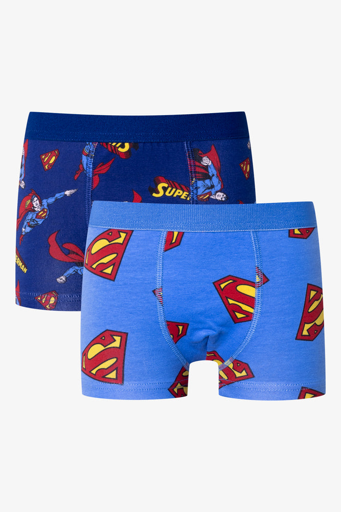 Superman 2 Pack Boxers Blue