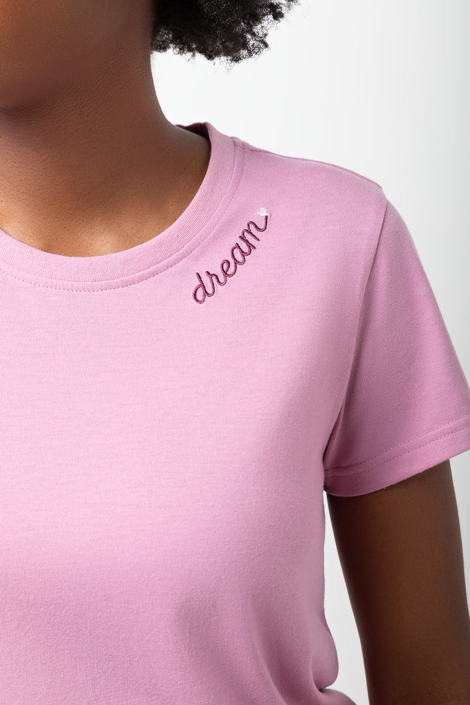 Dream Short Sleeve Pyjamas Pink (3)