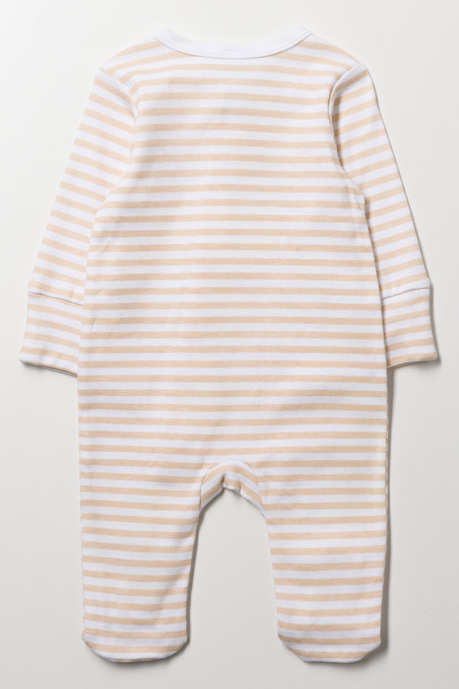 Stripe Babygrow Natural (3)