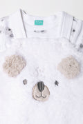 Sherpa Dungaree Set White (1)