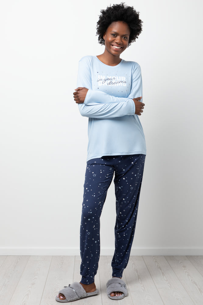 In Your Dreams Long Sleeve Pyjamas Blue