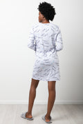 Script Long Sleeve Sleepshirt Grey (2)