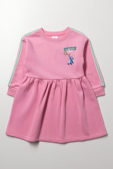 Lilo And Stitch Babydoll Fleece Dress Pink