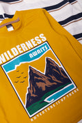 2 Pack Long Sleeve T-Shirts White & Ochre (1)