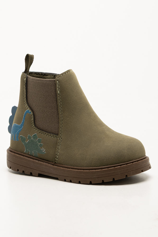 Dinosaur Chelsea Boots Green (1)