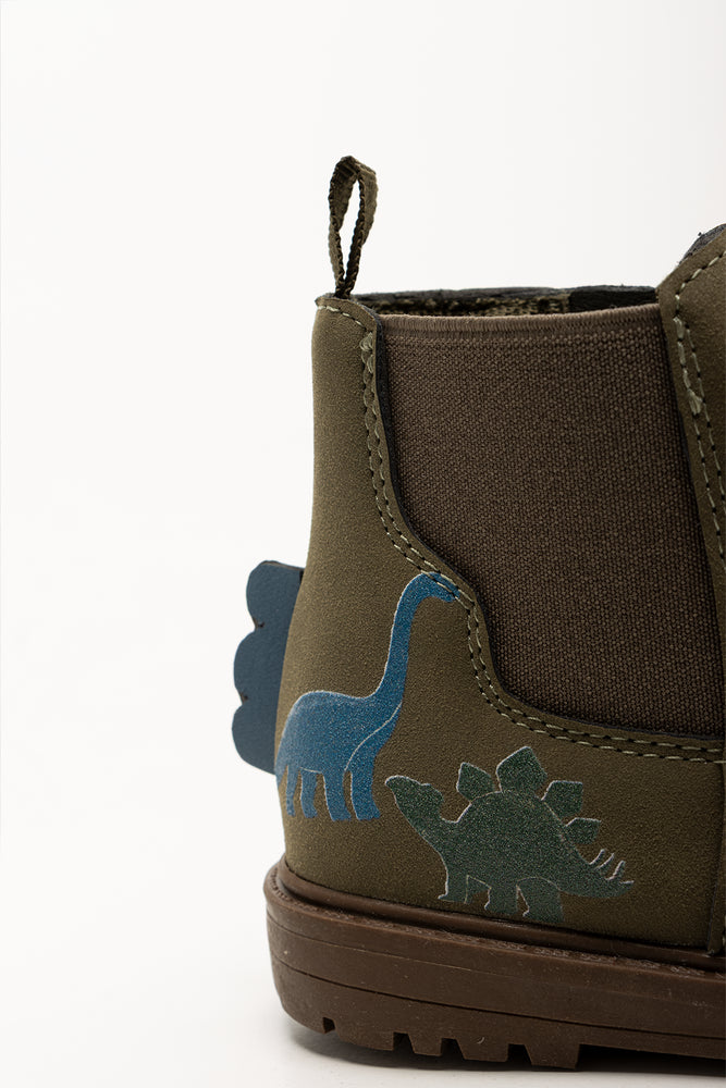 Dinosaur Chelsea Boots Green (3)