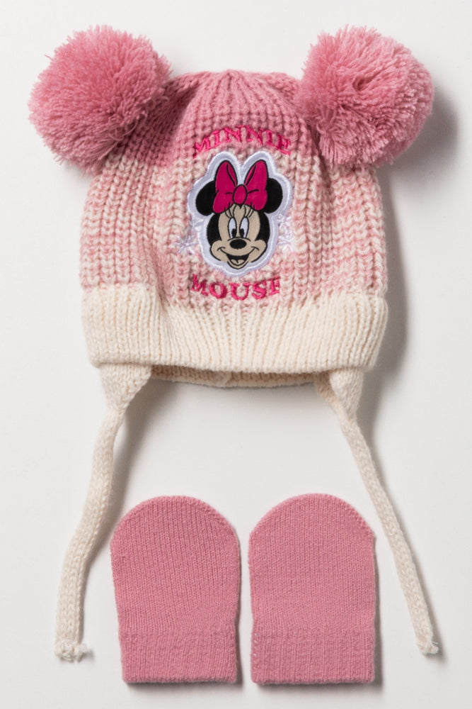 Minnie Mouse Hat Set Pink