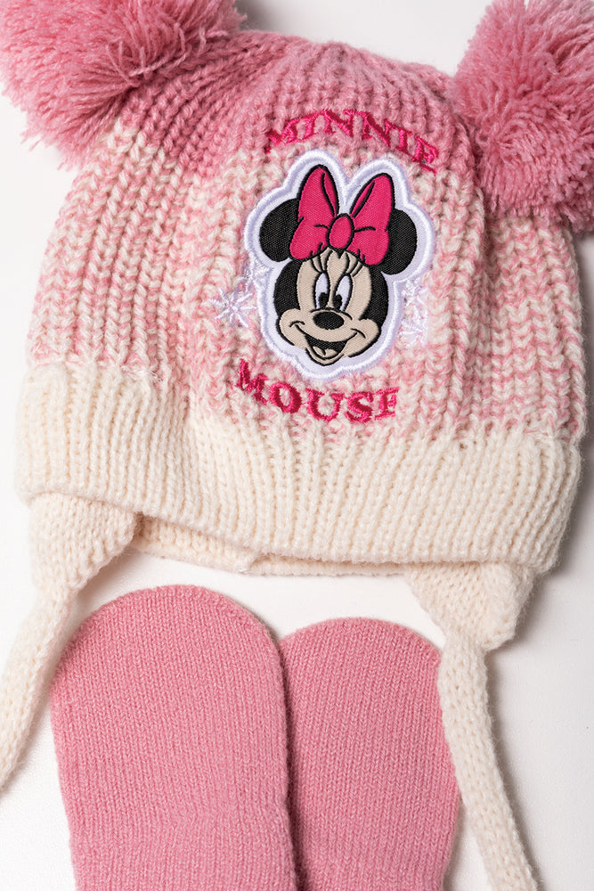 Minnie Mouse Hat Set Pink