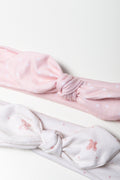 2 Pack Headbands Pink And Cream (1)